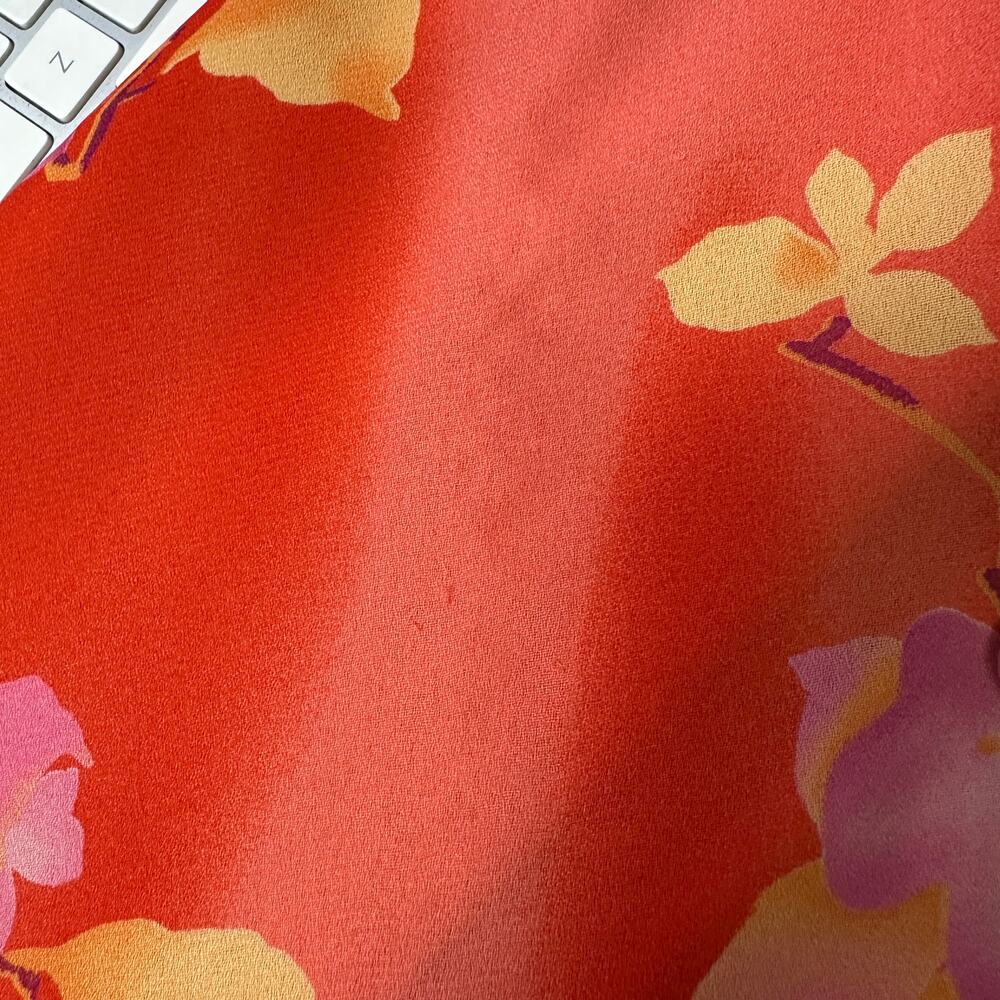 Vintage Y2K Alyn Paige A-Line Dress Womens Sz L Sleeveless Tropical Floral Print - Picture 8 of 8
